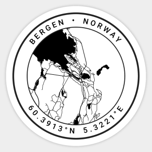 Bergen Map Sticker